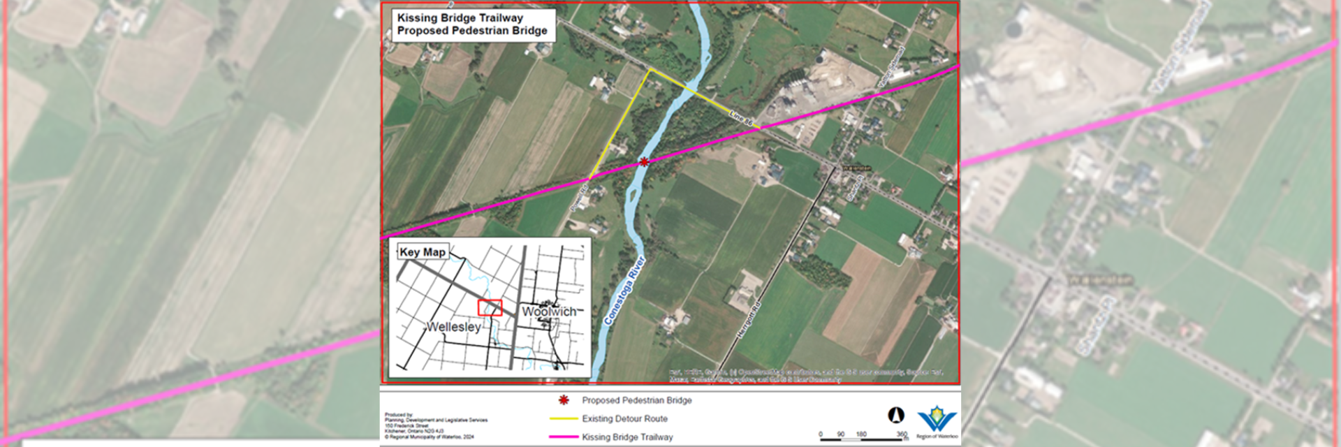 Map of the proposed bridge location