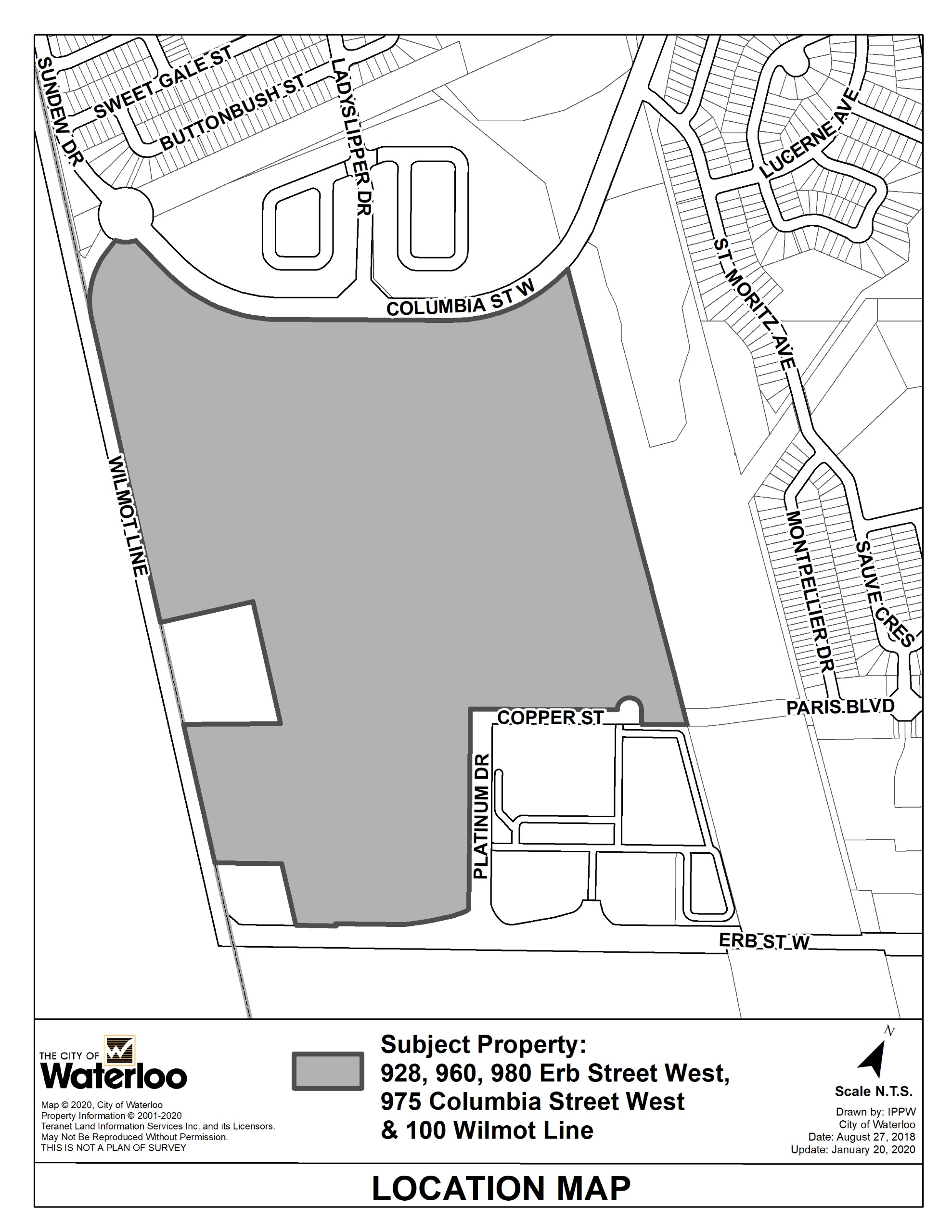 Location map of the subject lands.
