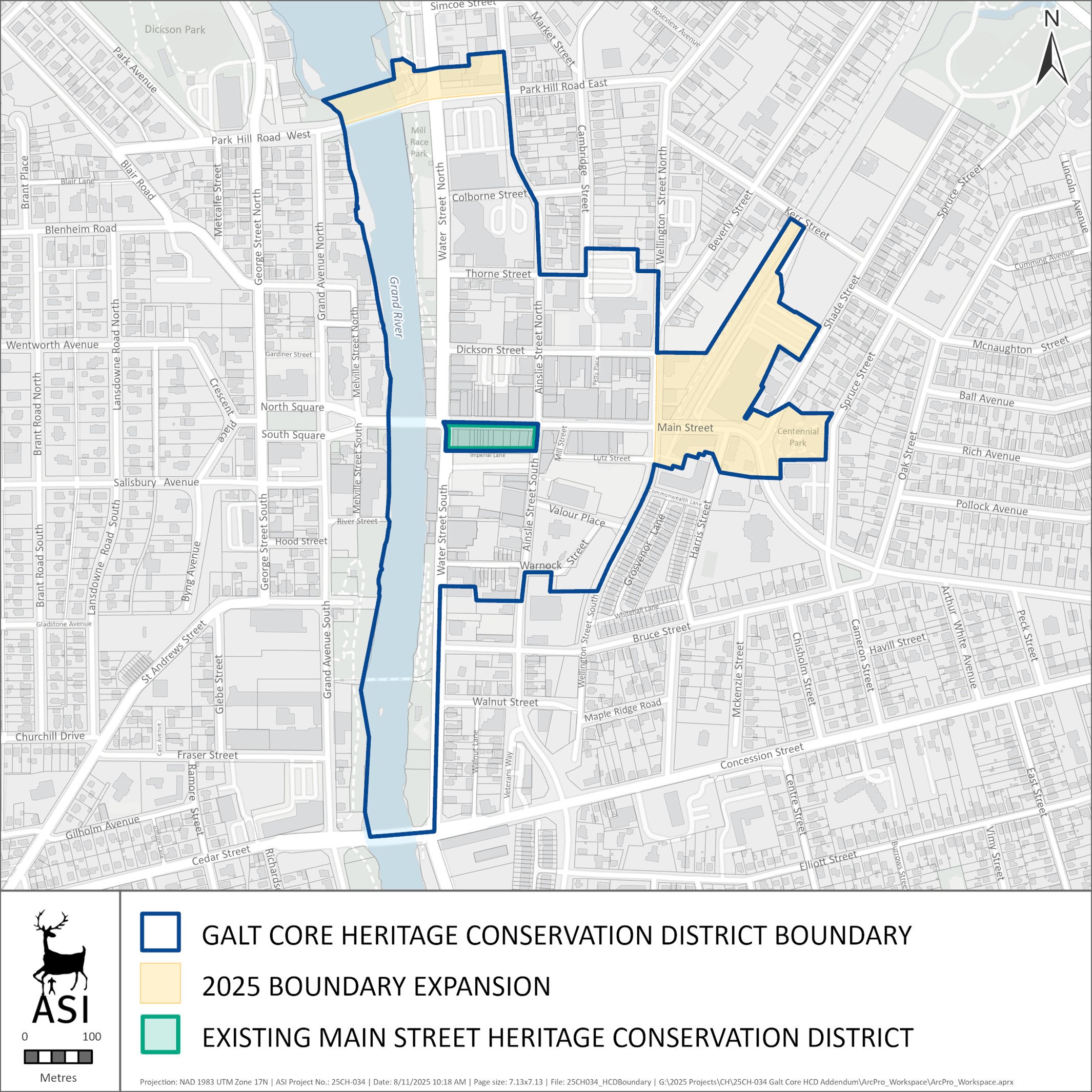 Galt Core November 2025 with Expanded Area Changes