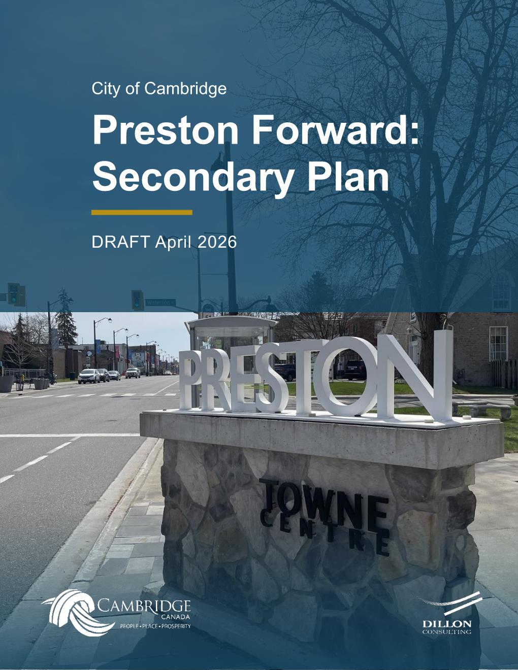 Draft Preston Secondary Plan Cover (April 2026)