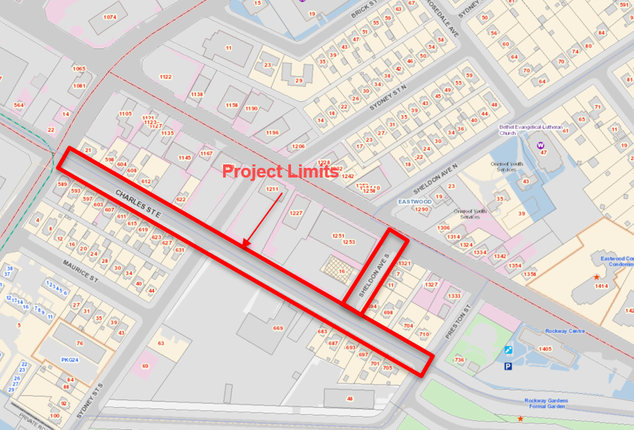 Map of construction area
