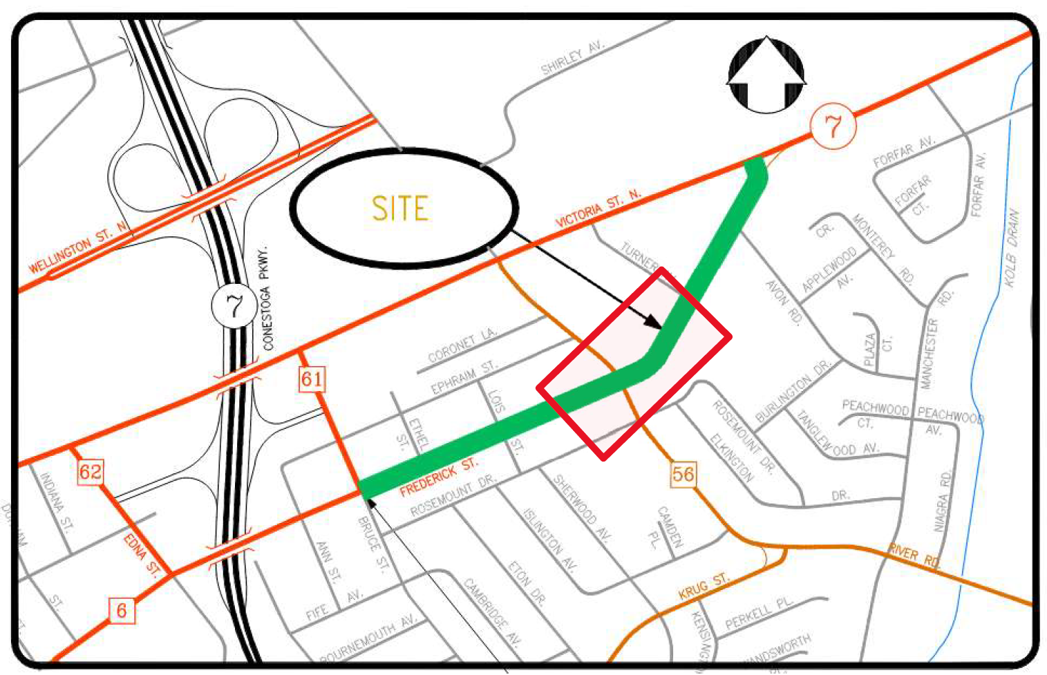 Map of work area