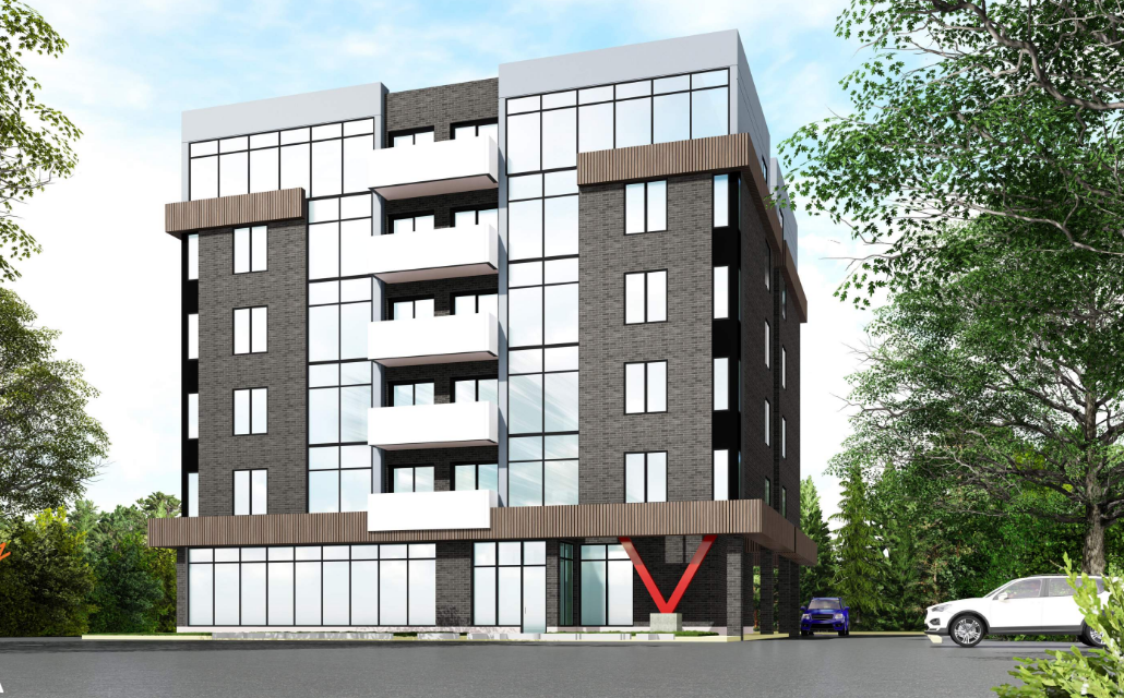 Rendering of 6-storey proposed building