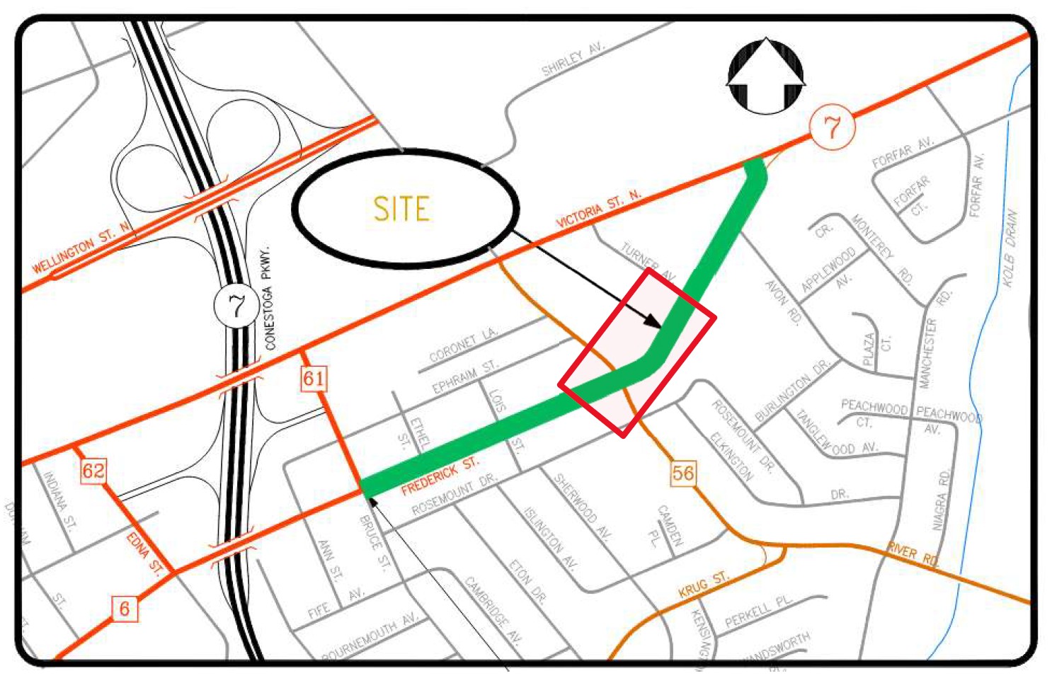 Map of work area