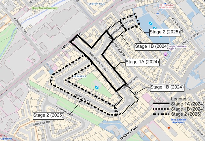 Map of construction area