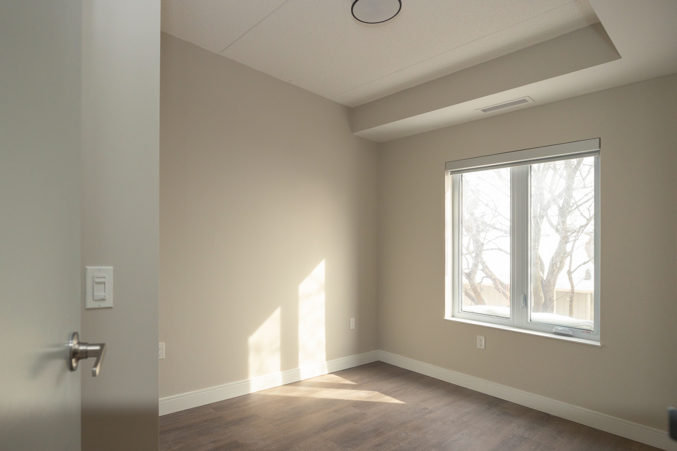 image of a bedroom showing the windows