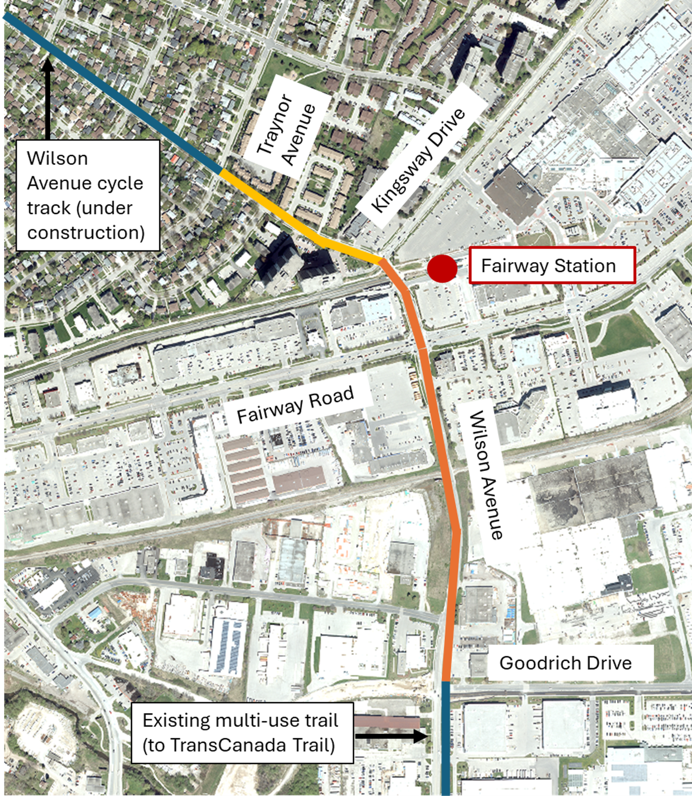 Fairway transporatation connections map