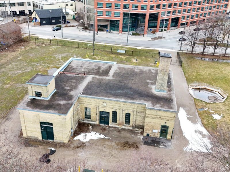 Exterior of the pump station, facing Regina 