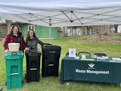Outreach at a community clean-up event in the City of Waterloo on April 26, 2025 